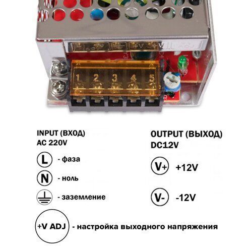 Блок живлення OEM DC12 36W 3А TR-36 2182 фото