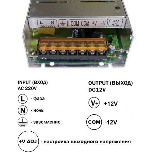 Блок живлення OEM DC12 200W 16,5А TR-200-12 2156 фото
