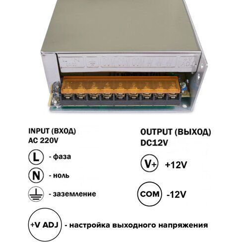 Блок живлення OEM DC12 250W 20А TR-250-12 2157 фото