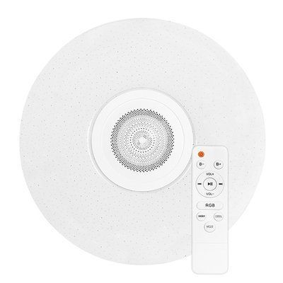 Світильник світлодіодний Biom SMART SML-R26-50-M-RGB 3000-6000K+ RGB 50Вт с д/к муз. BT APP 2725 фото