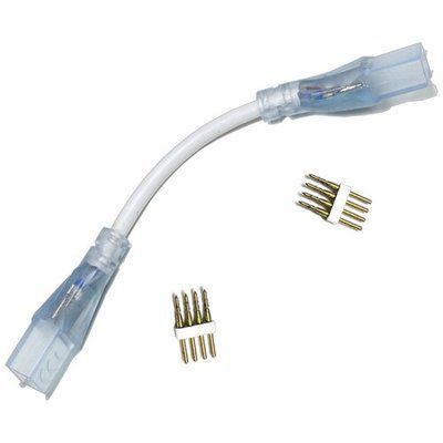 Конектор для свiтлодiодних стрiчок 220В 5050 RGB (2 роз'єма-дрiт + 4pin (2шт.)) 2164 фото