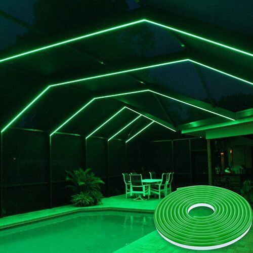 Світлодіодна стрічка NEON 12В JL 2835-120 G IP65 зелений, герметична, 1м 2322 фото