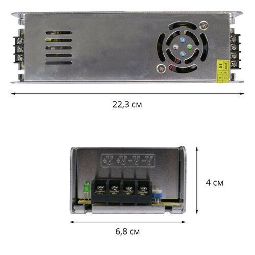 Блок живлення OEM DC12 360W 30А STR-360 вузький 2496 фото