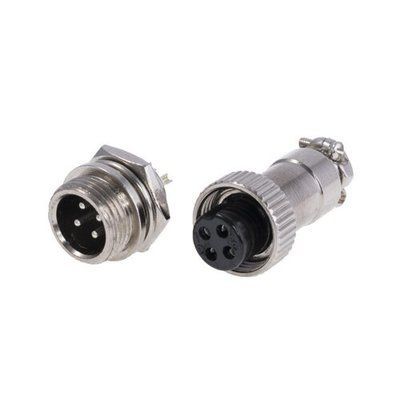 Конектор для світлодіодних стрічок OEM №18 4pin-4pin "мама" + "тато" метал 2334 фото
