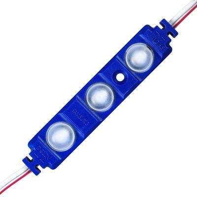Світлодіодний модуль BRT XG192 5630-3 led W 1,5W BLUE, 12В, IP65 синій з лінзою напівсфера 2521 фото