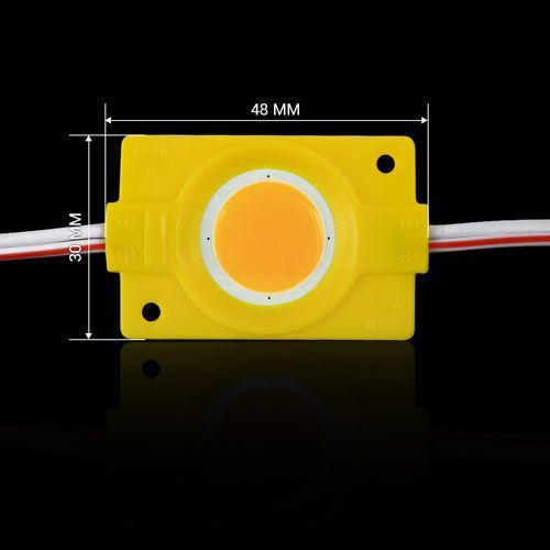 Світлодіодний модуль BRT COB 2.4W круглий YELLOW, 12В, IP65 жовтий 2524 фото