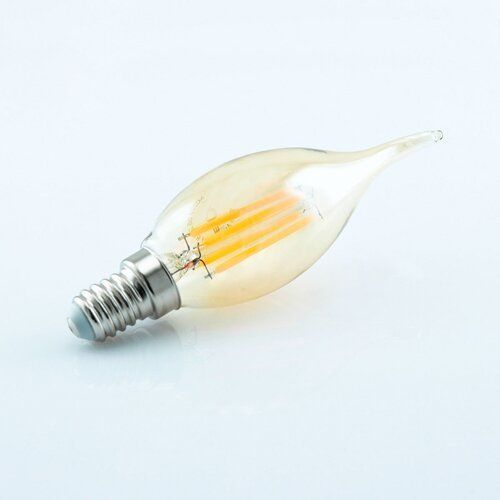 Світлодіодна лампа Biom FL-415 C35 LT 4W E14 2530K Amber свічка на вітрі 2414 фото