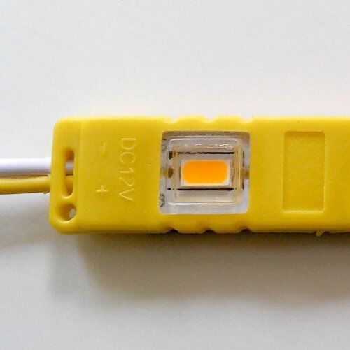 Світлодіодний модуль BRT M2 5630-3 led Y 1,5W, 12В, IP65 жовтий закртитий з лінзою 2365 фото