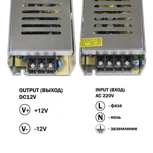 Блок живлення OEM DC12 150W 12,5А STR-150 вузький 2120 фото