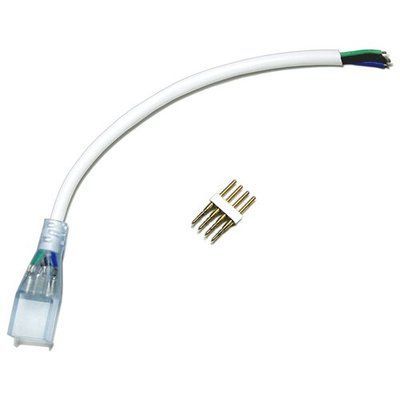 Конектор для свiтлодiодних стрiчок 220В 5050 RGB (роз'єм-дрiт +4pin) 2220 фото