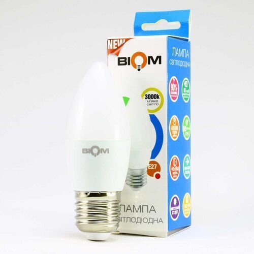 Свiтлодiодна лампа Biom BT-547 C37 4W E27 3000К матова 2348 фото