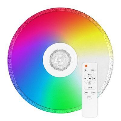 Світильник світлодіодний Biom SMART SML-R29-80-M-FRGB 3000-6000K+ FULL RGB 80Вт с д/к муз. BT APP 2788 фото