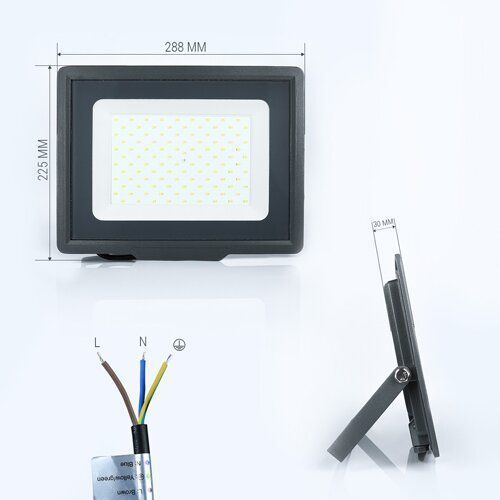 Світлодіодний прожектор BIOM 100W S5-SMD-100-Slim 6200К 220V IP65 1939 фото