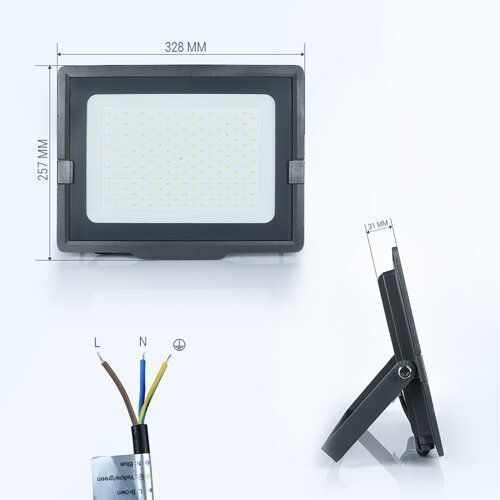 Світлодіодний прожектор BIOM 150W S5-SMD-150-Slim 6200К 220V IP65 1940 фото