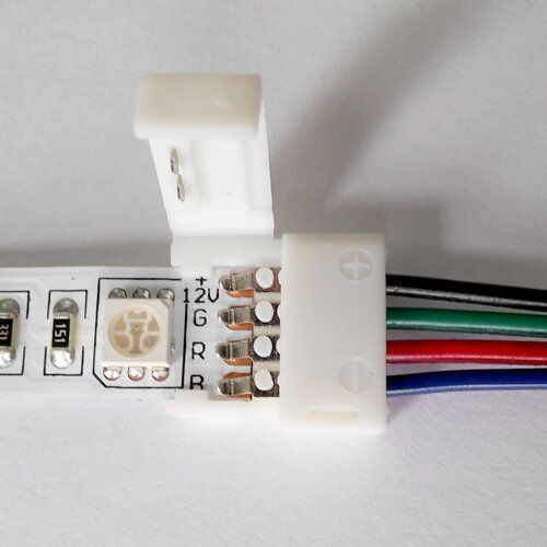 Конектор для свiтлодiодних стрiчок OEM SC-09-SWS-10-4 10mm RGB 2joints wire (дрiт-2 затискача) 2271 фото