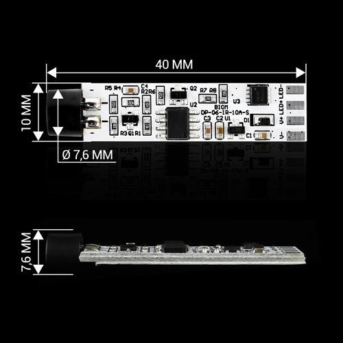 Оптичний датчик DP-06-IR-10A-S IR ON\OFF торцевий 10А DC12V 2652 фото