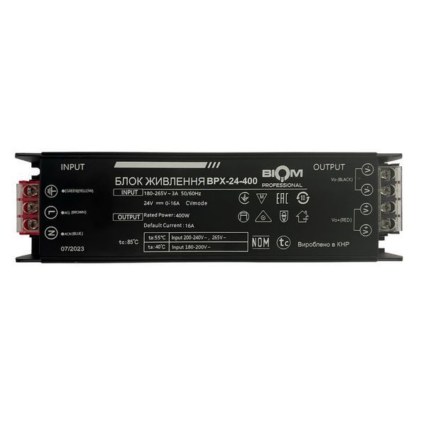Блок живлення BIOM Professional DC24 400W BPX-24-400 16,6А 2930 фото