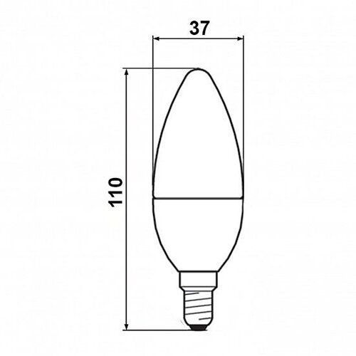 Свiтлодiодна лампа Biom BT-570 C37 7W E14 4500К матова 2355 фото