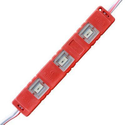 Світлодіодний модуль BRT M2 5630-3 led R 1,2W, 12В, IP65 червоний закритий з лінзою 2402 фото