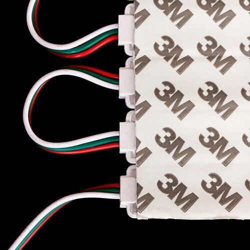 Світлодіодний модуль BRT XG61 5050-3 led RGB IC 2811 0.72W 12В з лінзою 2403 фото