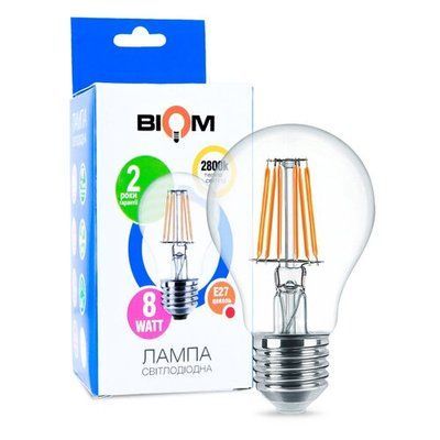 Свiтлодiодна лампа Biom FL-311 A60 8W E27 2800K 2463 фото