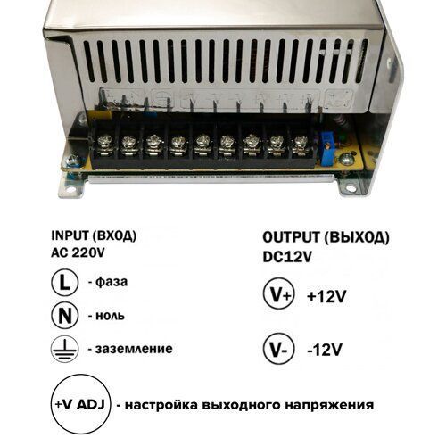Блок живлення OEM DC12 500W 41А TR-500-12 2159 фото