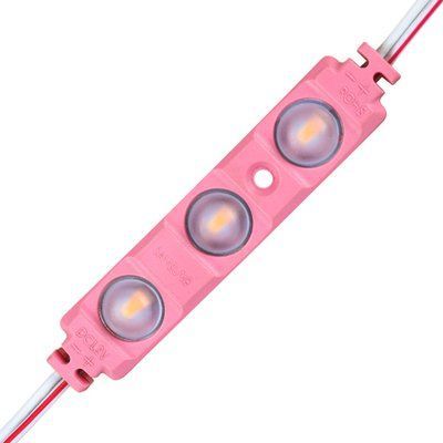 Світлодіодний модуль BRT XG194 5630-3 led W 1,5W PINK, 12В, IP65 рожевий з лінзою полусфера 2523 фото