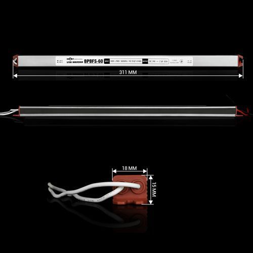 Блок живлення BIOM Professional DC24 60W BPBFS-60-24 2.5А stick герметичний 2602 фото