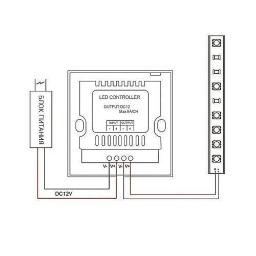 Димер OEM 8A-Touch-W білий вбудований 2286 фото